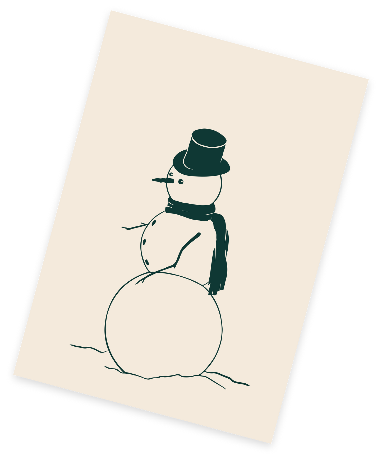 Carte "bonhomme de neige"
