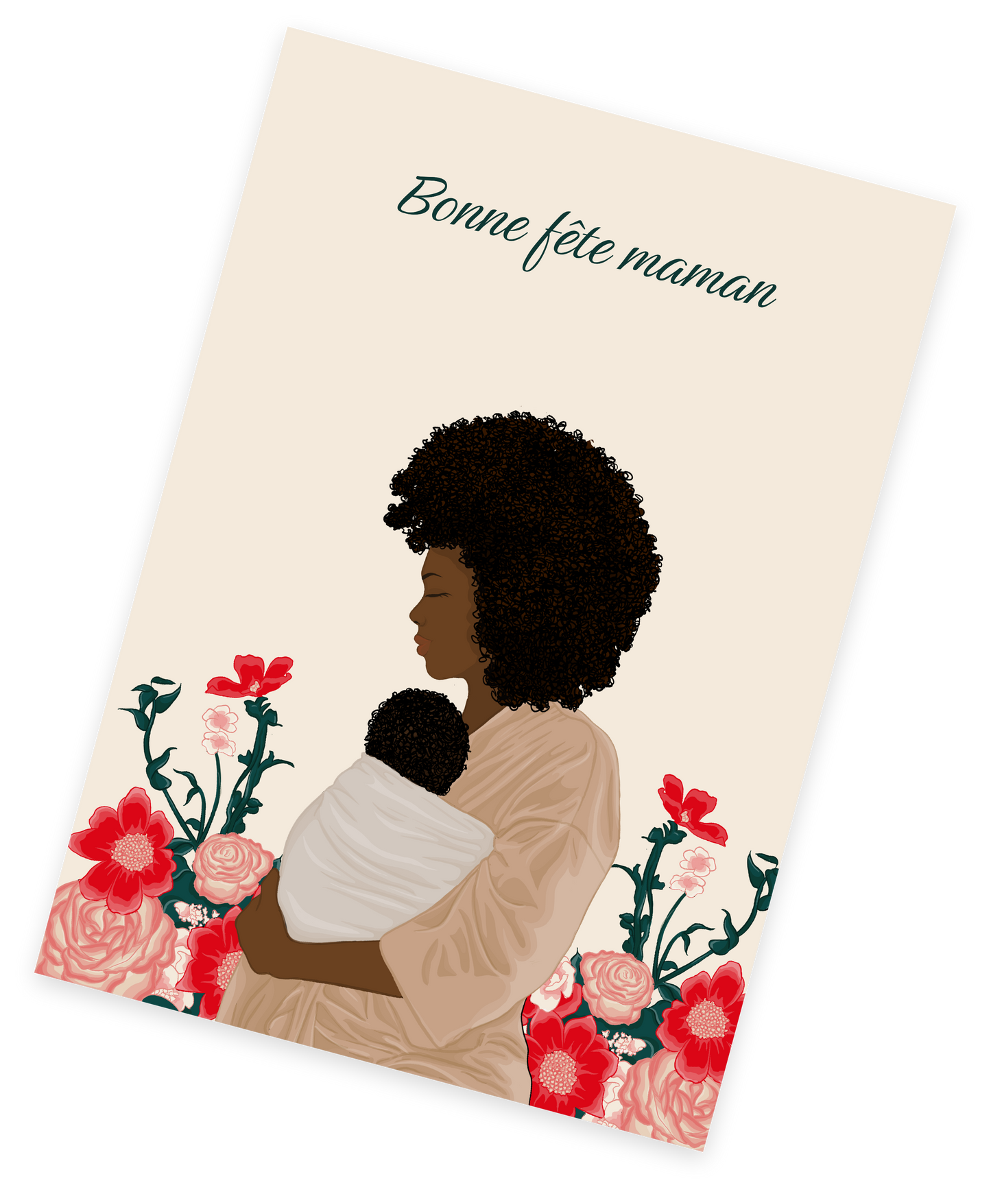 Carte de vœux bonne fête maman