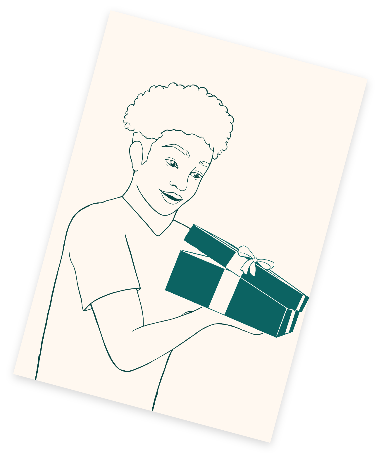 Carte d'Anniversaire "Regard curieux"