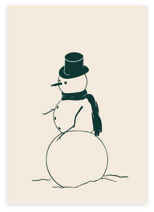 Carte "bonhomme de neige"