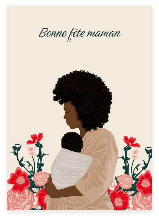 Carte de vœux bonne fête maman