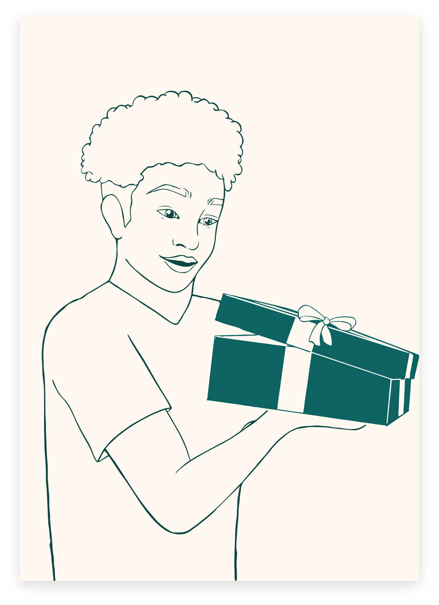 Carte d'Anniversaire "Regard curieux"