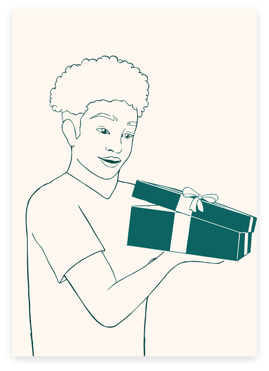 Carte d'Anniversaire "Regard curieux"