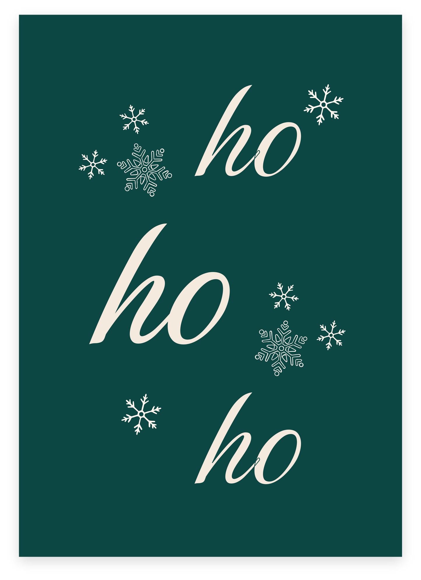 Carte de noël "ho ho ho"