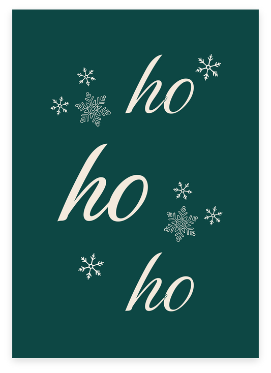 Carte de noël "ho ho ho"